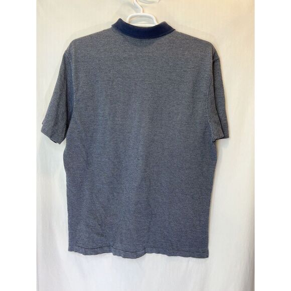 Nike XL Navy Blue‎ And White Patterned Shortsleeve Polo Golf Shirt Outdoors - Picture 3 of 3